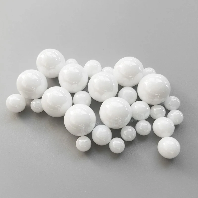 Bola de rolamento cerâmica ZrO2, bola de óxido de zircônio, bola redonda lisa de grau G10, diâmetro 1.5mm, 1.588mm, 2mm-16mm, 1-50Pcs