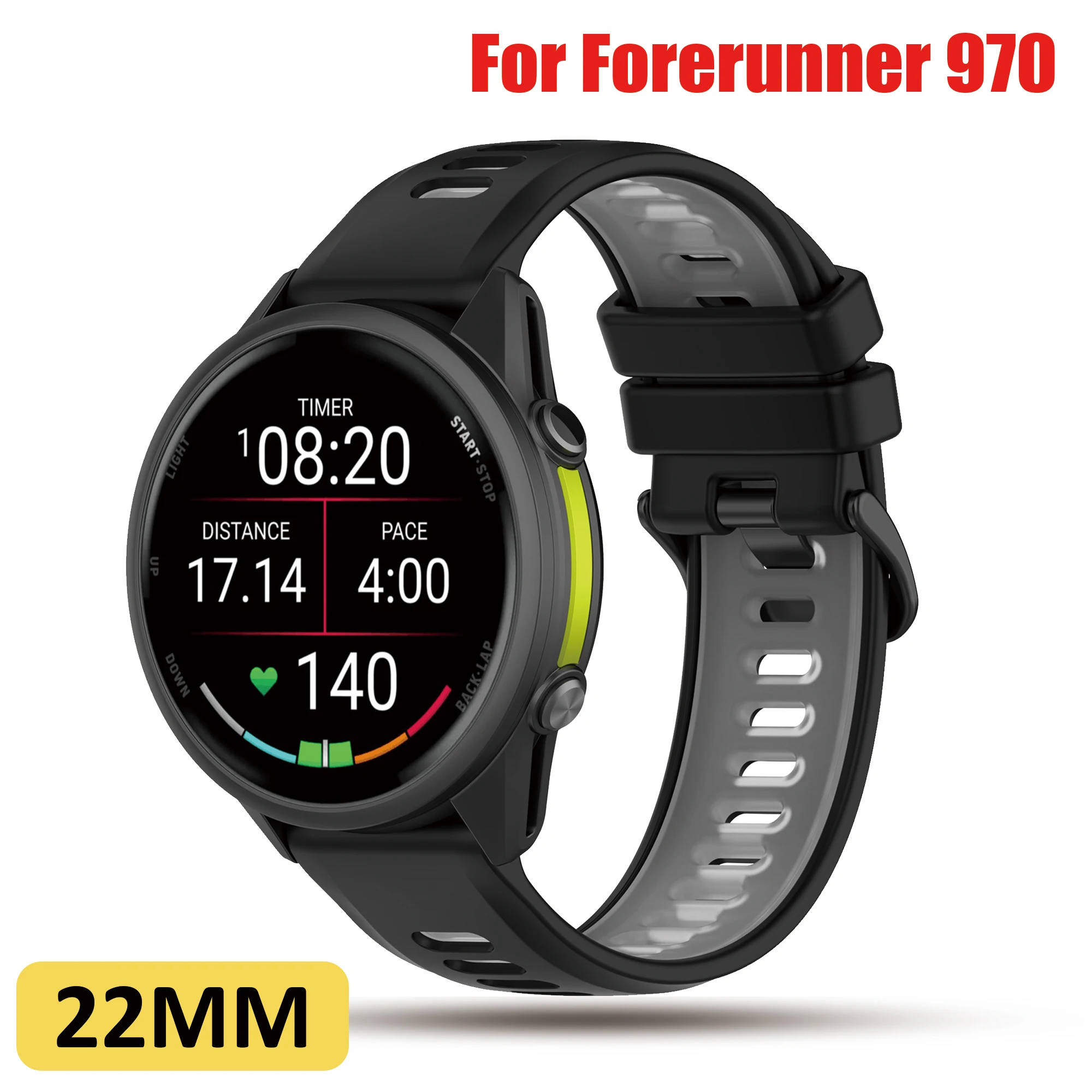 22 مللي متر حزام رياضي للغارمين Forerunner 970 955 965 حزام الساعات سوار Forerunner935 945 745 حزام الساعات استبدال سيليكون الفرقة