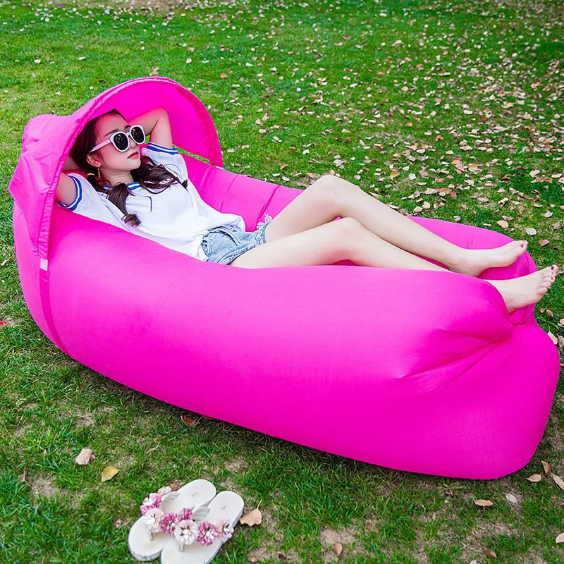 Boat Air Sofa Lazy Sleeping Bag Student Inflatable Bed Adult Sleeping Bag Cute Cartoon Outdoor Beach Cover Air Bed Camping