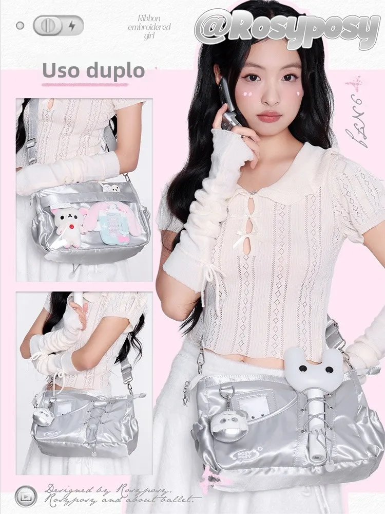 rosyposy-オリジナルデザイン-ドローストリングクロスボディバッグ-ファン向け-高い美的価値-シングルショルダーバッグ-サポートバッグ