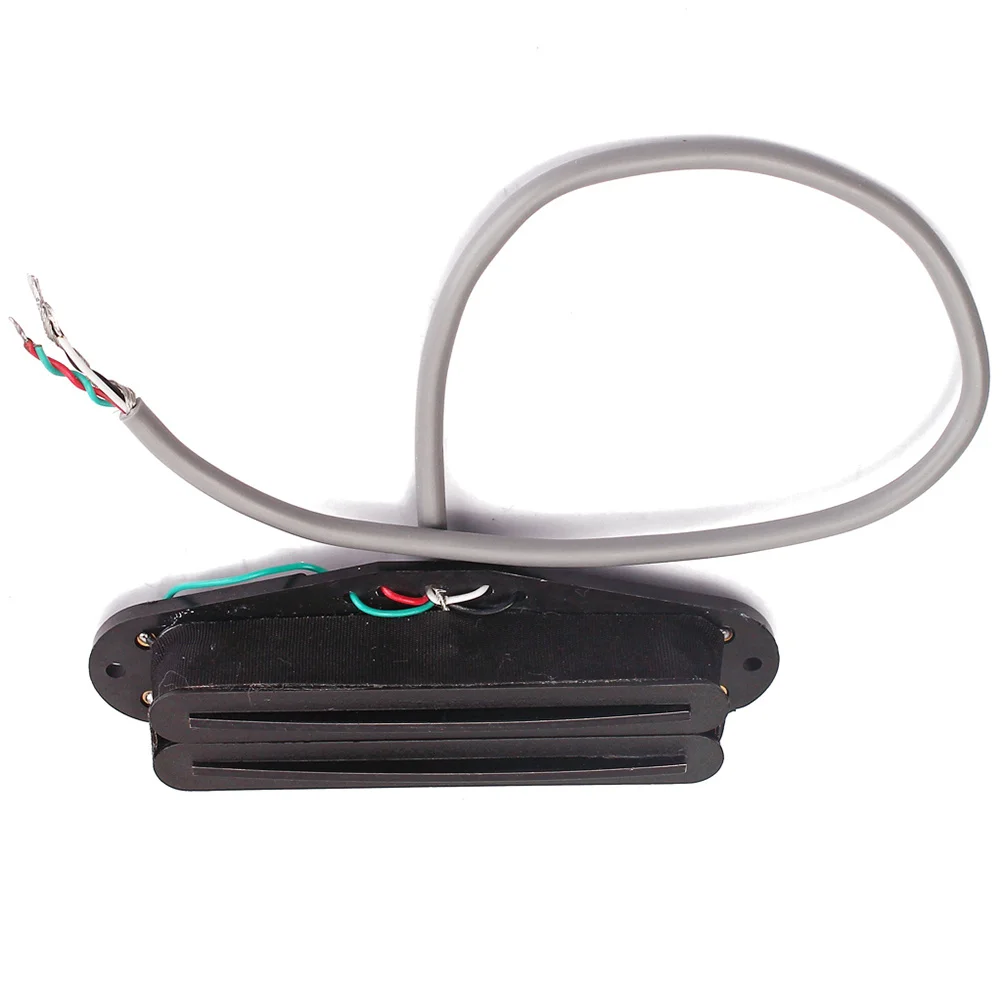 

Pickup Fully Shielded Guitar Single Coil Black Dual Hot Rail 4 Wire Electric Parts