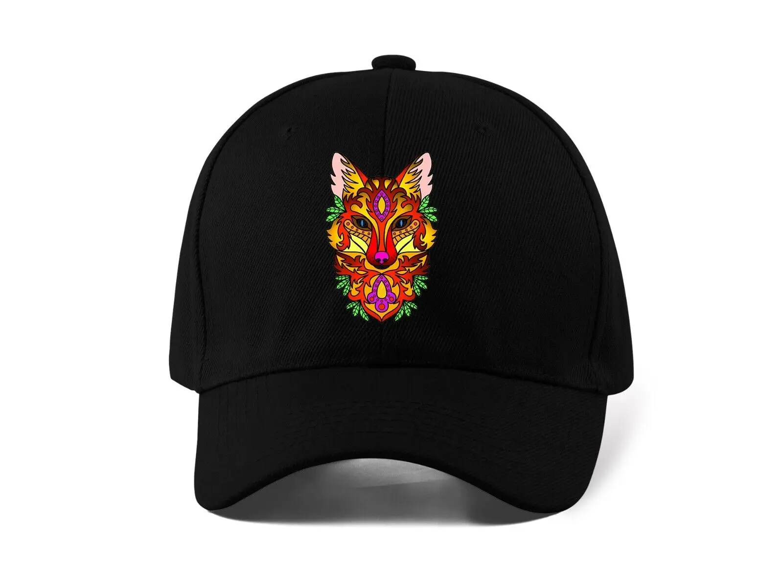 

Beautiful Tribal Fox Queen DTF Printed Logo Baseball Cap Dad Hat Unisex