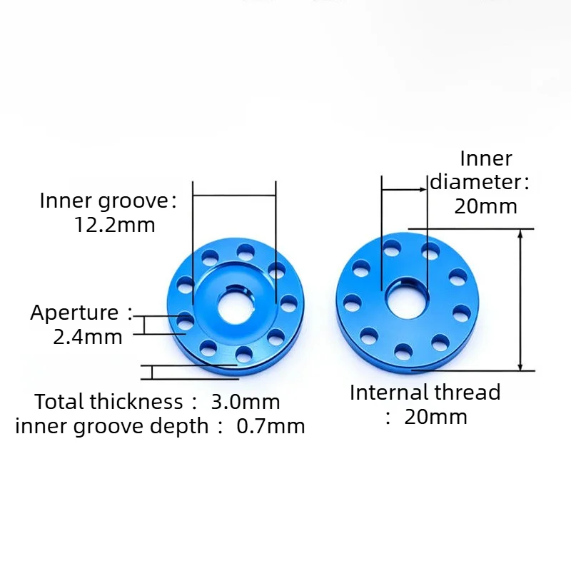 Aluminum Alloy Decorative Multi-Hole Flat Washer M6 9-Hole Flat Washer Nut  Anodized and Vacuum-Deposited PVD Washer 3mm Thick