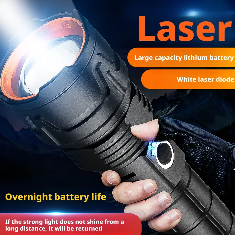 Handheld Torch Outdoor Multi-Functional High Brightness LED Rechargeable Flashlight Powerful Portable Work Light