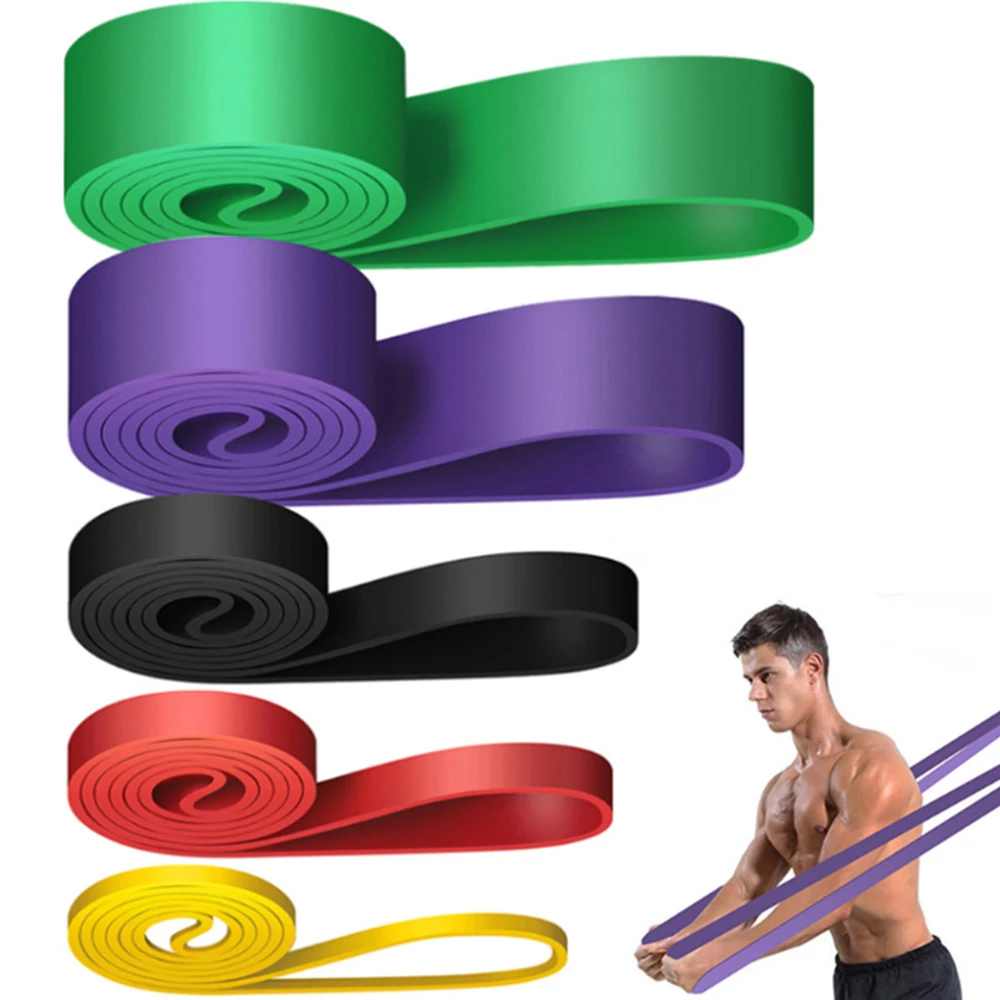 Eco Friendly High Resistance Latex Fitness Band Elastic Strength Training Pull Rope Gym Belt Strips for Stretch Tension