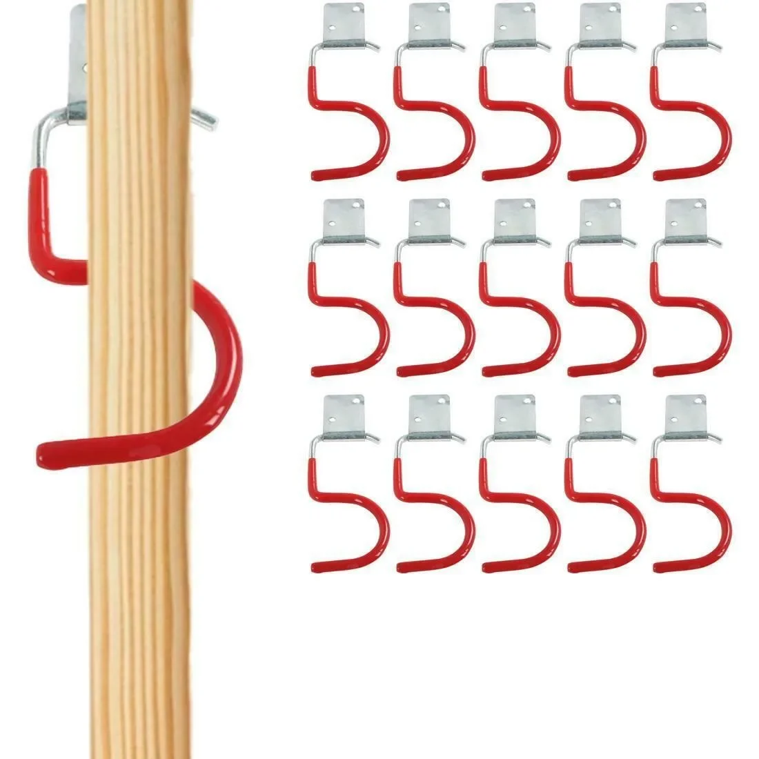 Simplify Your Garage Or Shed Setup With This Set Of 15 Sturdy Wall Hanging Tool Holders Designed To Save Space