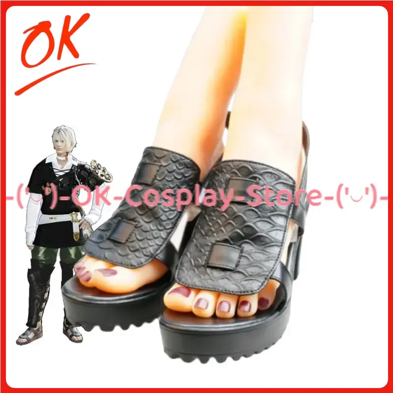 

[Customized] Thancred Cosplay Shoes Game FF14 Anime Roleplay Prop Halloween Carnival Party PU Leather Boots
