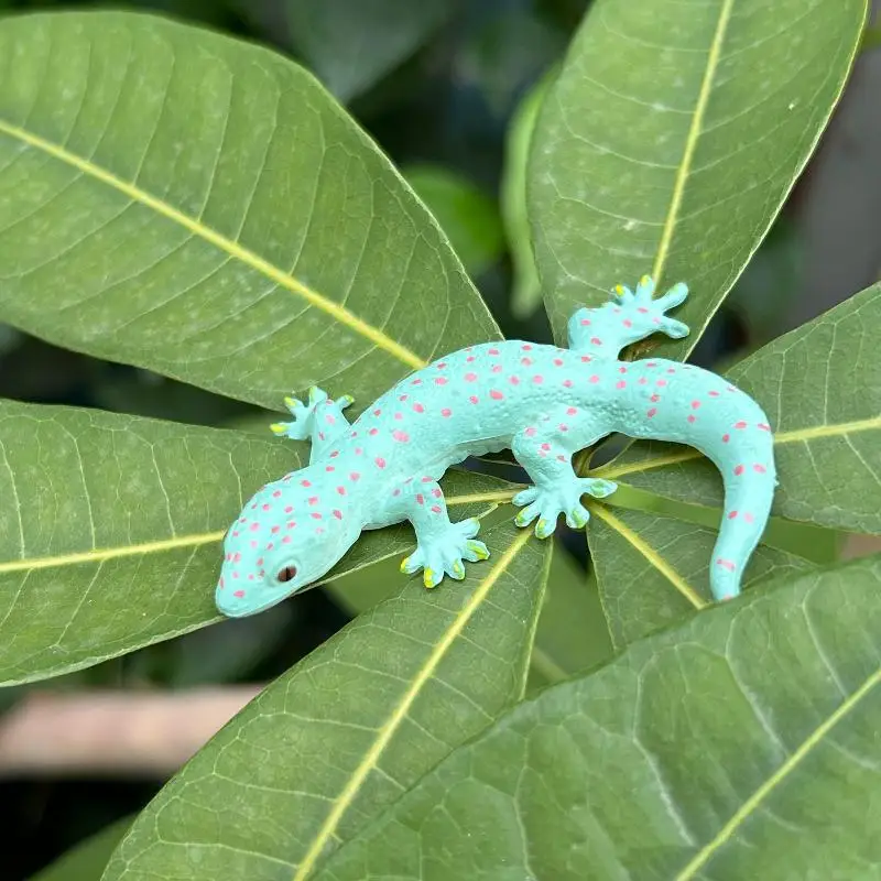 【BS】New Realistic Gecko Animals Action Figure Model Lizard Figurines PVC Collection Kids Gift