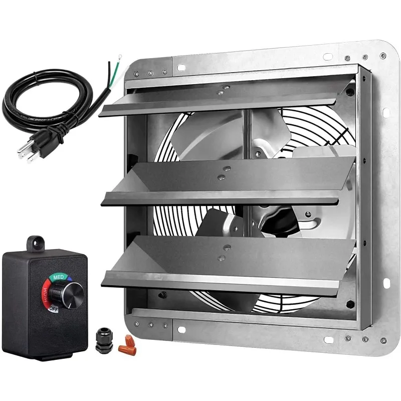 

Exhaust Fan with Speed Controller and Power Cord Kit, Providing Superior Ventilation for Windows, Attics, Kitchens