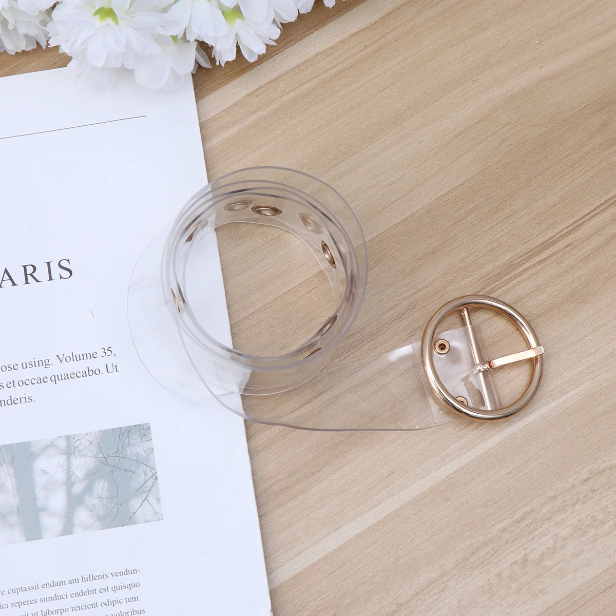 

1Pcs Transparent Waistband Chic Plastic Material Fine Workmanship Adjustable for Jeans Dresses Shorts Tights Women Waist Belt