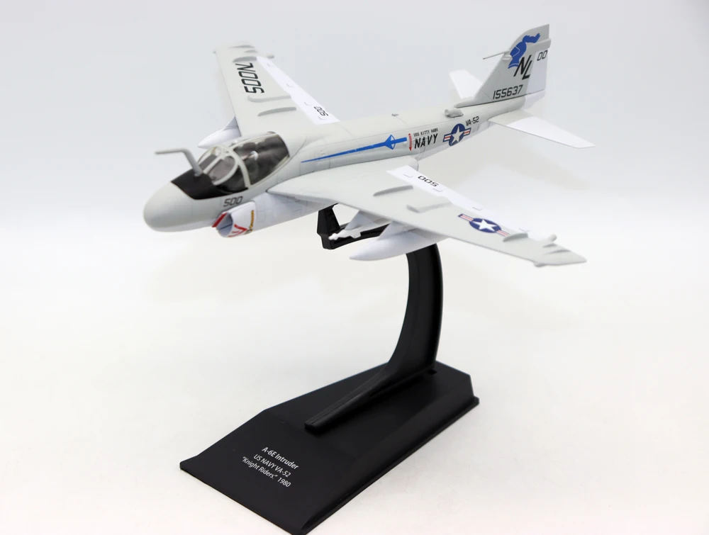 New 1/100 A-6E Intruder US NAVY VA-52 1980 Fighter Diecast alloy simulation aircraft model for collection gift