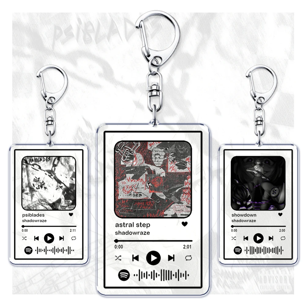 Llaveros de canciones Shadowraze para mujer, accesorios, bolsa, espectáculo de pasos astrales, música, joyería, regalos para seguidores y amigos