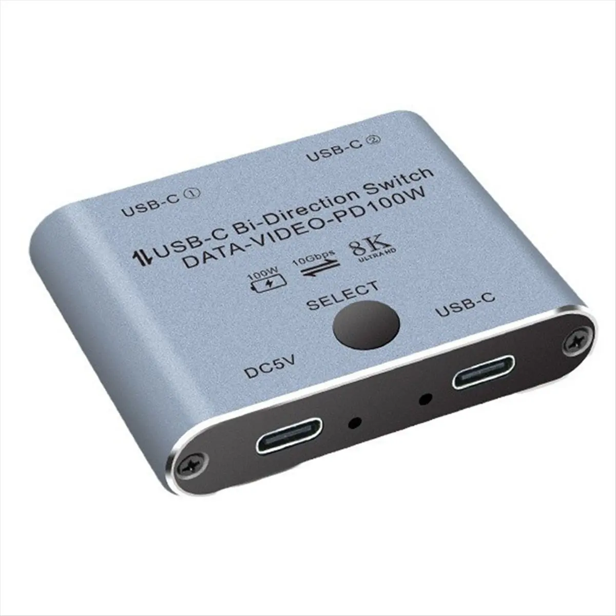 A14G Bi Directional USB C KVM Switch Splitter for 8K@60Hz/4K@144Hz Video Transfer+100W Charging+10Gbps Data