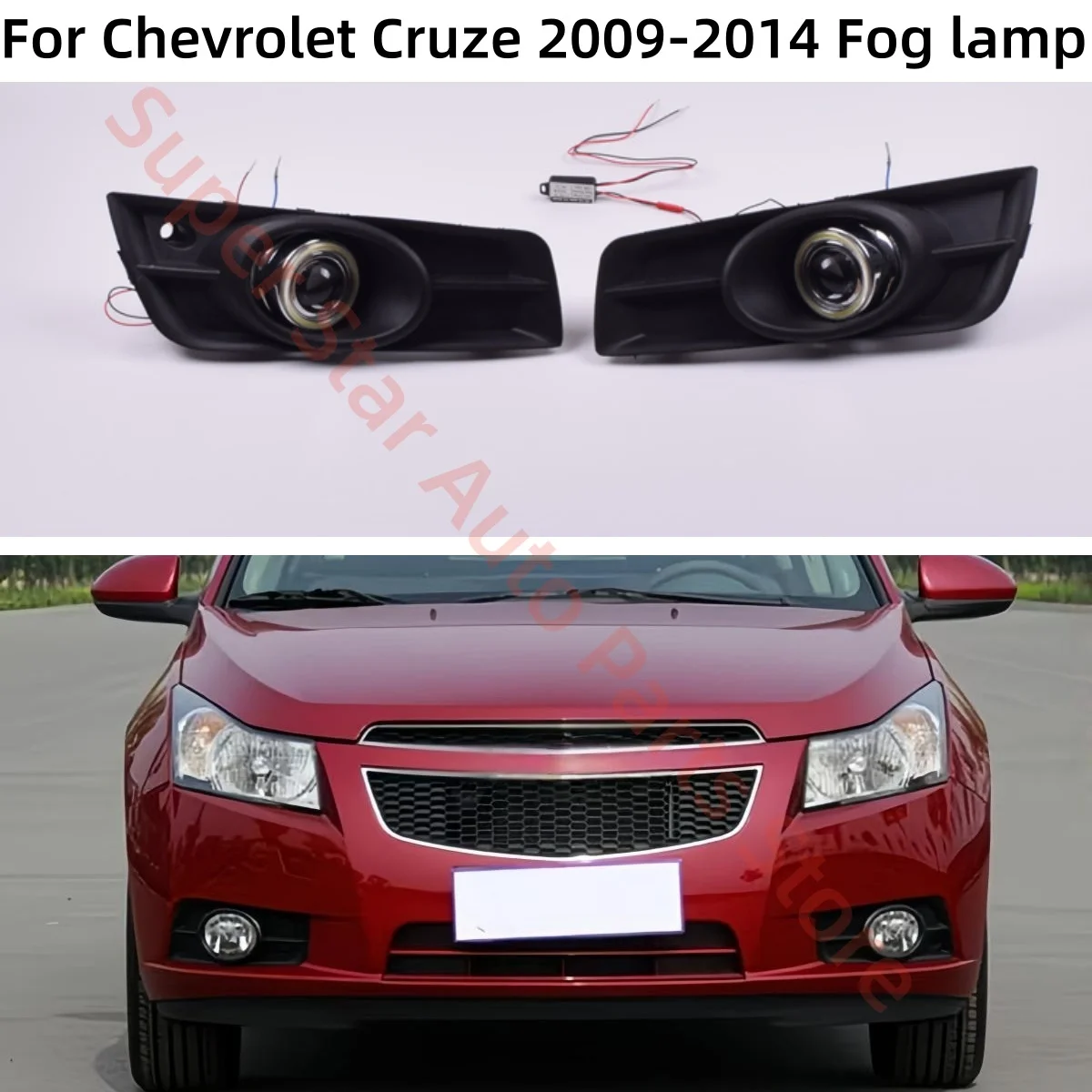 

For Chevrolet Cruze 2009-2014 Lens Fog lamp Special use LED Daytime running light Modification Eyes of angels Automobile parts