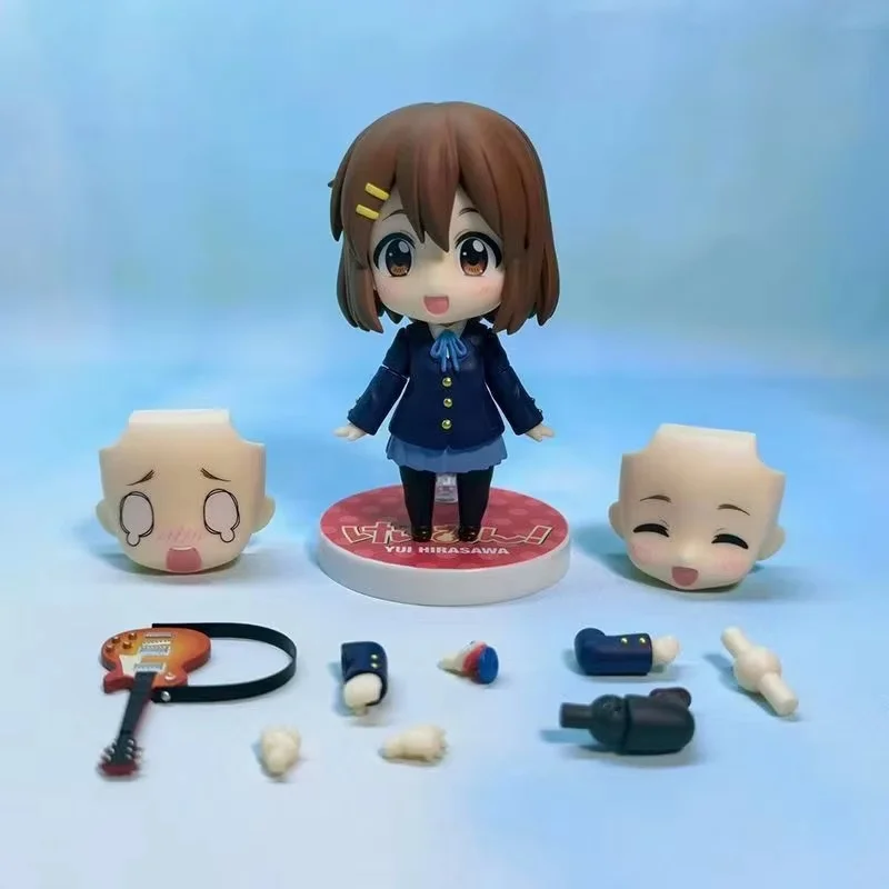 K-ON Hirasawa Yui Nendoroid 2900 Q Version Anime Action Figure Car Ornament Desktop Decoration Doll Collectible Trendy Toys Gift