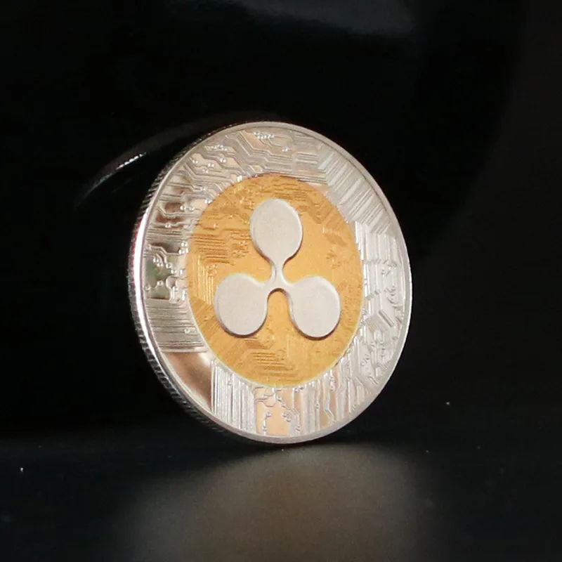 Ripple Souvenir Coin XRP CRYPTO Commemorative Collector's Coin Plated Iron Art Collection view 2