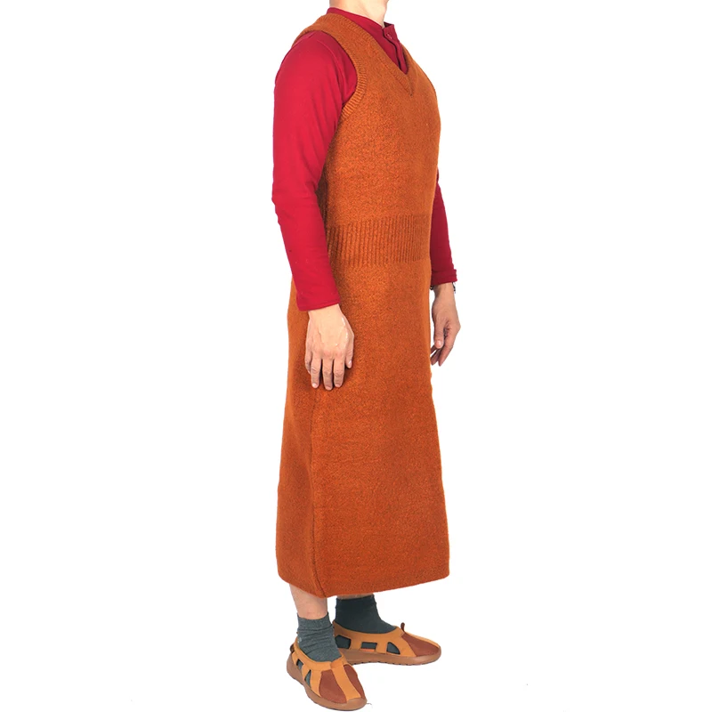 

Buddhist Temple Tibetan Monk Lama Garment Autumn And Winter Sweaters Inner Vest Dress Thickened Warmth Windproof Master Clothing