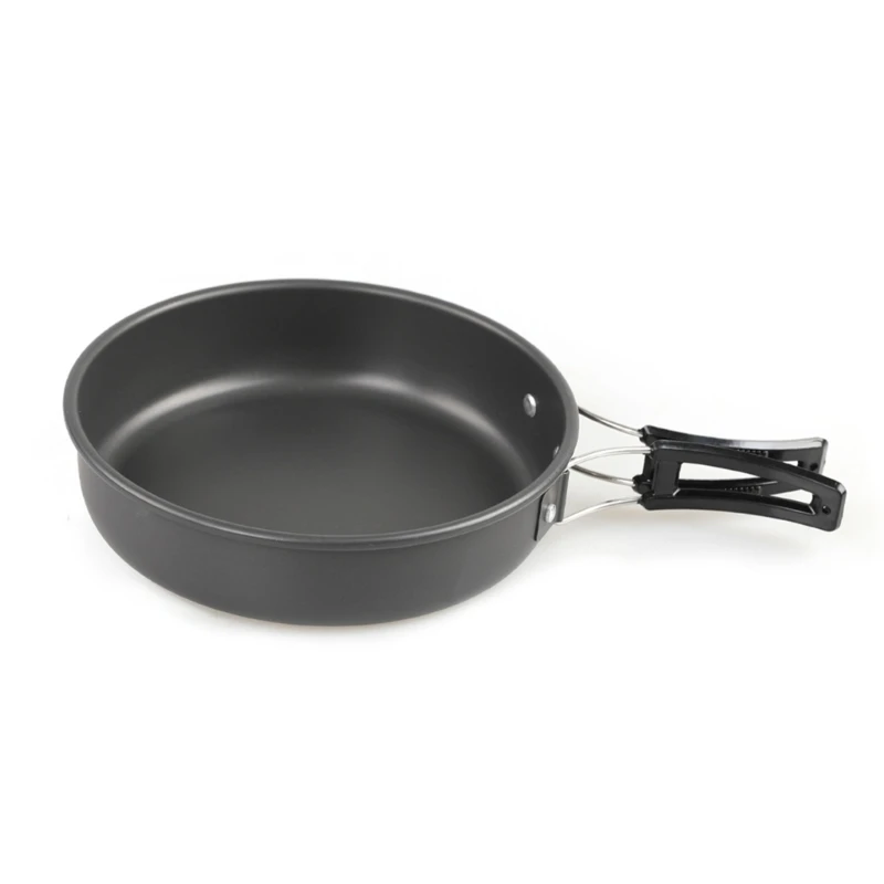 Light Weight Campfire Frying Pans Pots with Heat Resistant Handle for Outdoor Cooking Aluminum Fry Pans Picnics Cookware