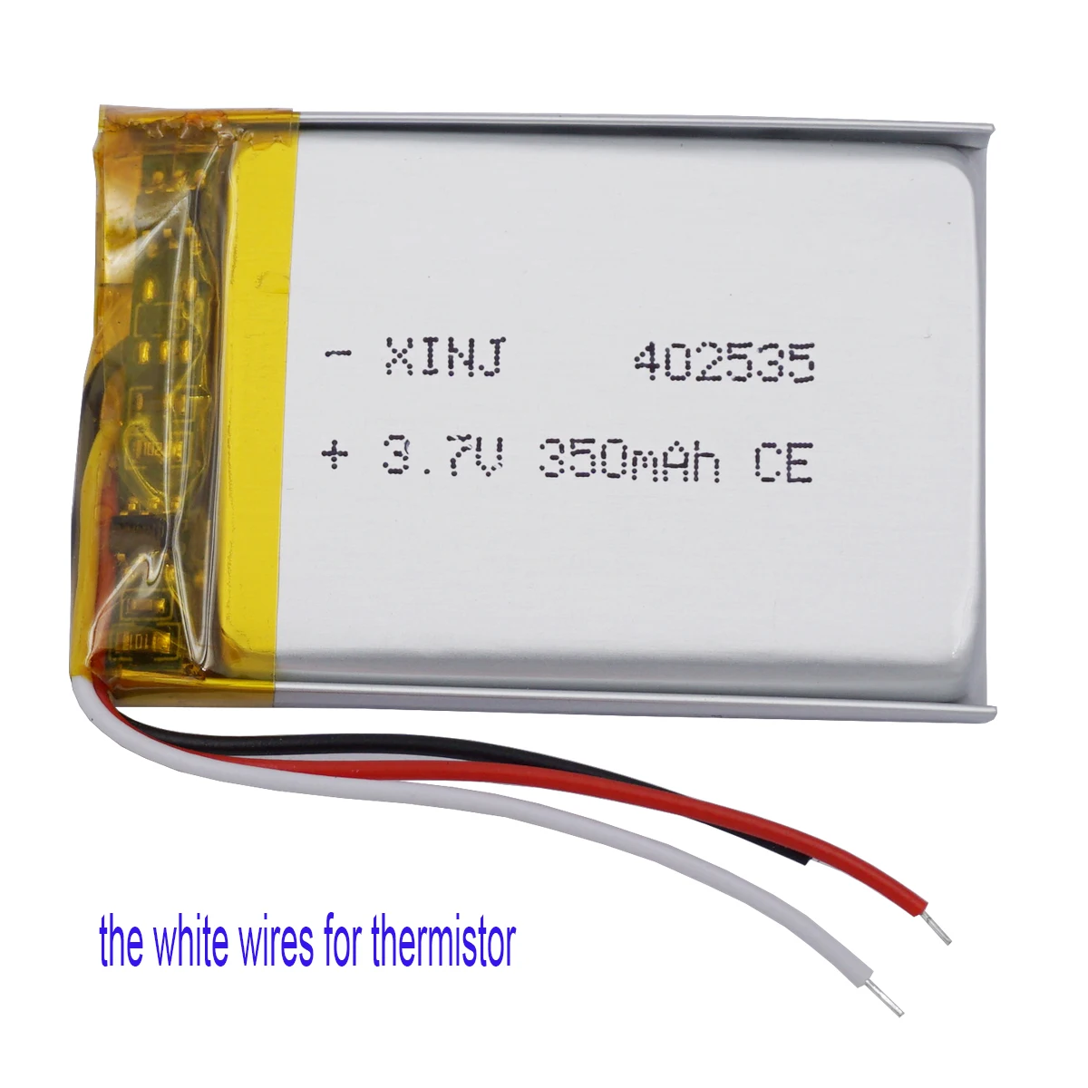 3.7V 350mAh 1.295Wh Rechargeable  Li Lithium Battery 402535 Li-ion NTC 3-Wires Thermistor For GPS Mp4 Bluetooth Speaker DashCam