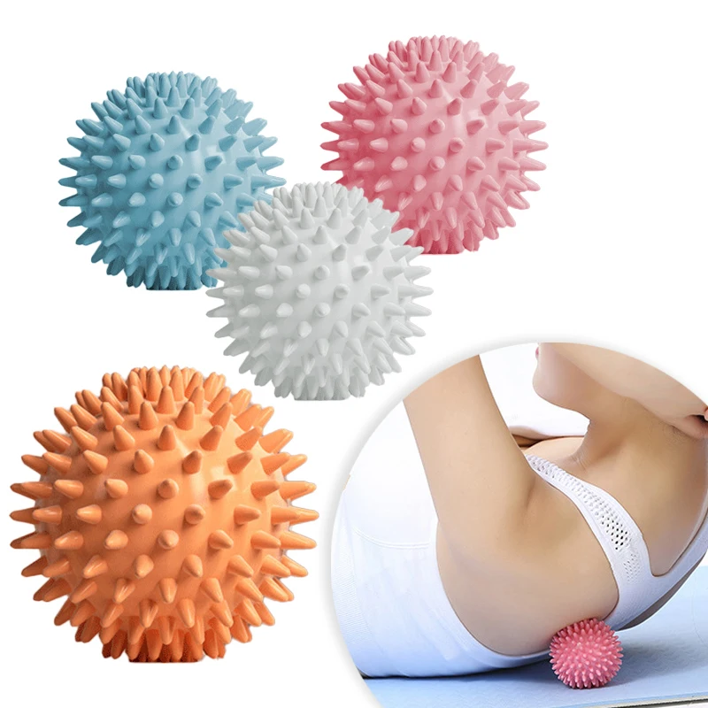 Pelota de masaje de erizo, pelota de Fascia para Yoga, ejercicio, Fitness, relajación muscular, palo de masaje, hombro, cuello, pierna, bola meridiana Plantar