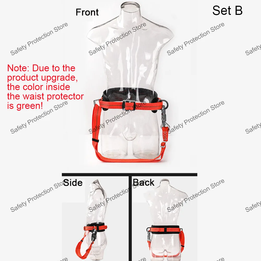 High Altitude Work Safety Harness Single Waist Safety Belt Fence Strap for Outdoor Training Electrician Construction Protection