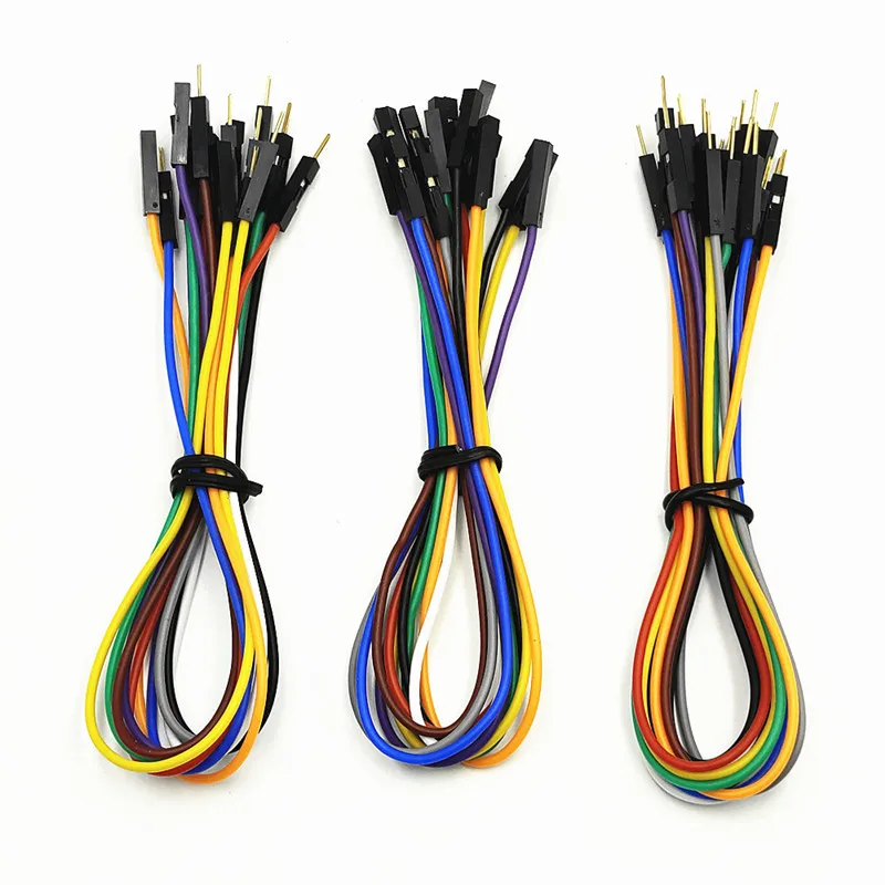 10 stücke 1P Super Weiche Silikon Dupont Kabel Für Arduino 5/10 cm 20 cm 2,54mm Pitch männlich Weiblich Dupont Jumper Draht 22/24AWG Gold Platte – Detail 4
