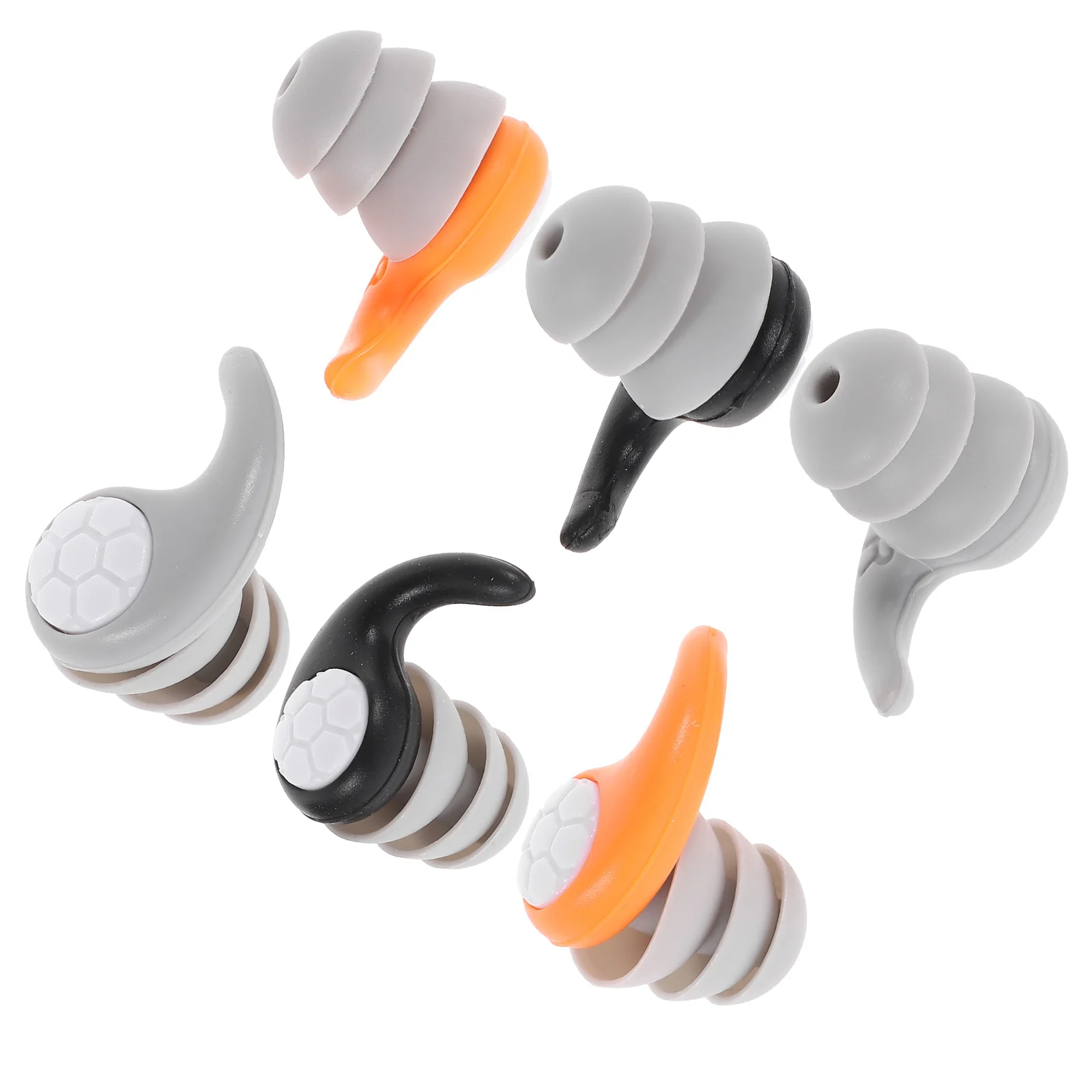 3 пары беруш с шумоподавлением, силиконовые звукоизоляционные беруши для сна, плавания, концертов, путешествий, легкие портативные
