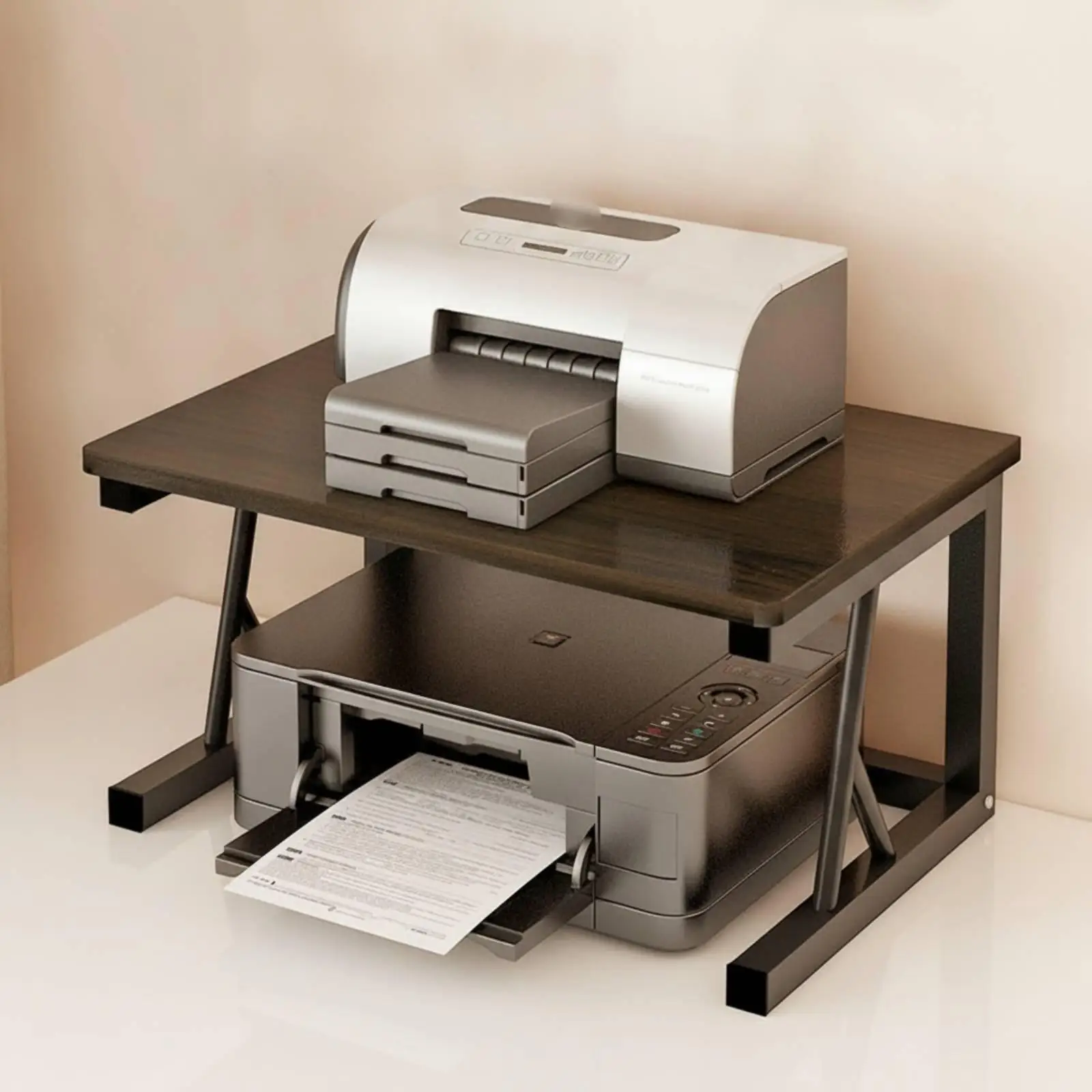 Compact Desktop Printer Stand Double-Layer 2-Tier Printer Stand Stable Furniture