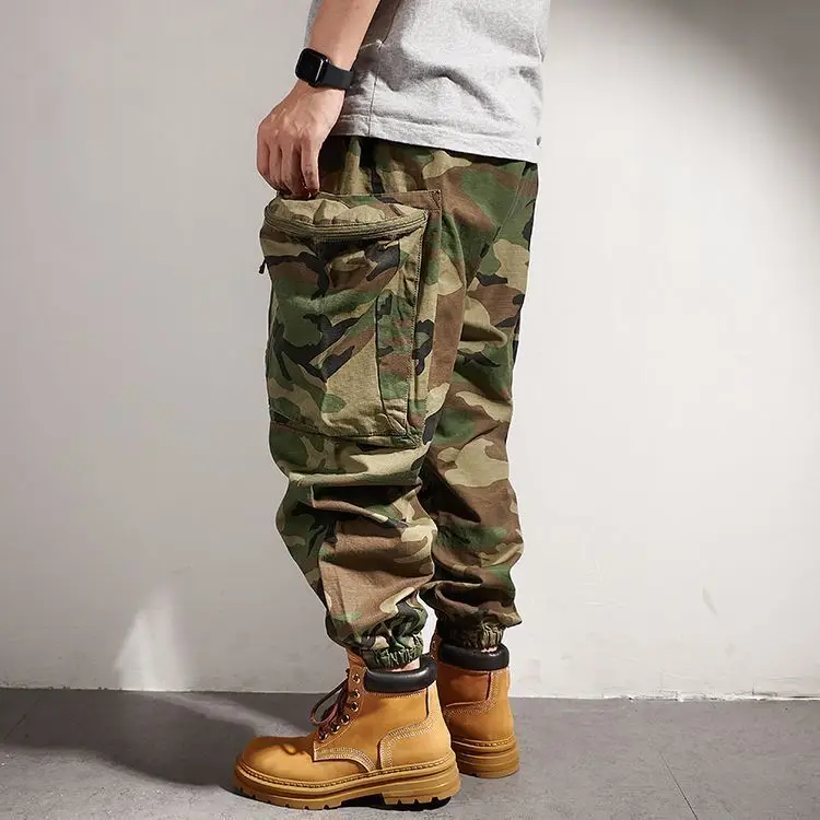 Men Tactical Camouflage Joggers Outdoor Ripstop Cargo Pants Working Clothing Hiking Hunting Combat Trousers Men's Streetwear