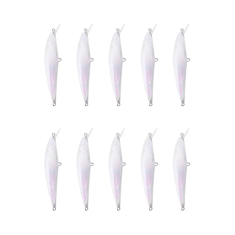 

Стильные-30 шт. прозрачные приманки, пустые жесткие приманки, 3D неокрашенные рыболовные приманки, корпуса, воблеры гольяна