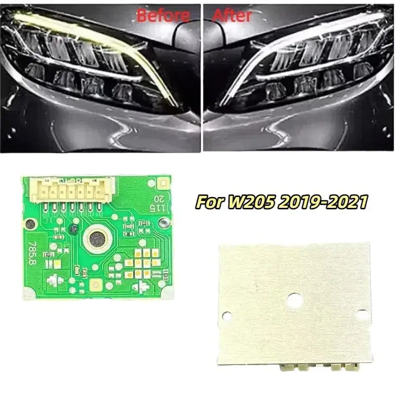 

White Light Board PCB For Mercedes Benz C Class W205 2019 2020 2021 Headlights DRL Chip Ballast Board Source Light Board
