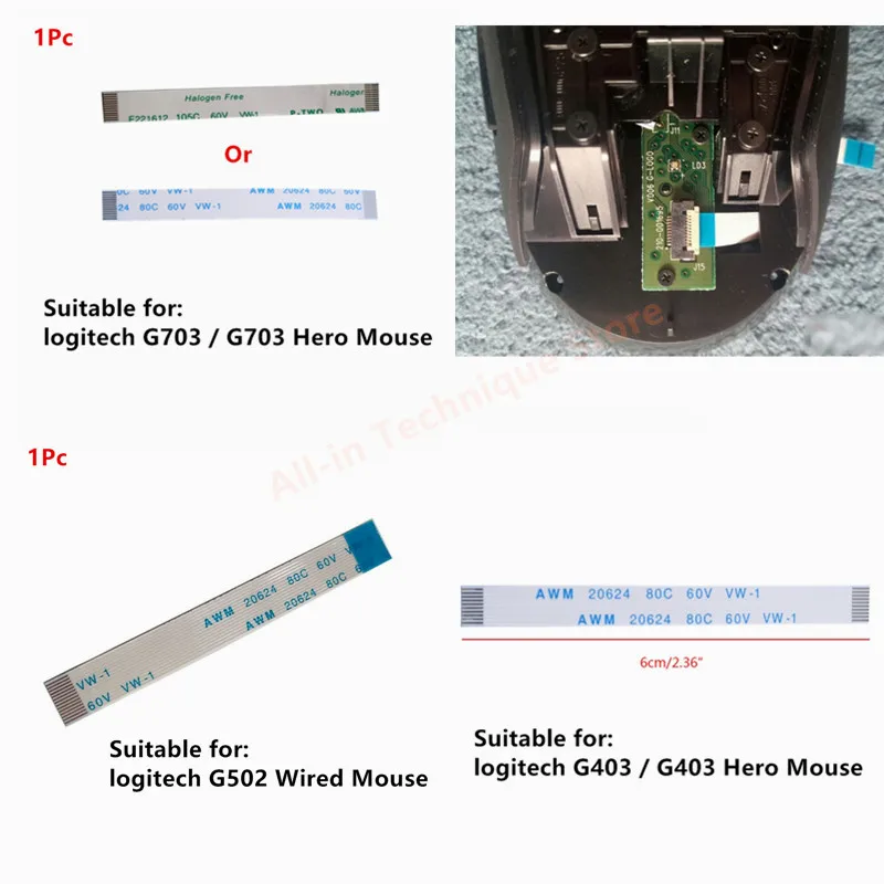 1Pc Mouse Flexible Cable for logitech G403 / G403 Hero G703 / G703 Hero G502 Wired Mouse Motherboard Circuit Board