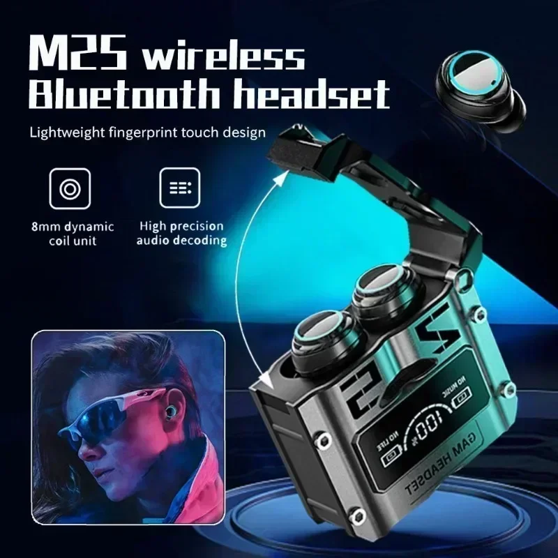 Original M25 TWS Wireless Headphones Earphones Bluetooth Touch Control Noise Reduction Stereo Waterproof Earbuds Headsets