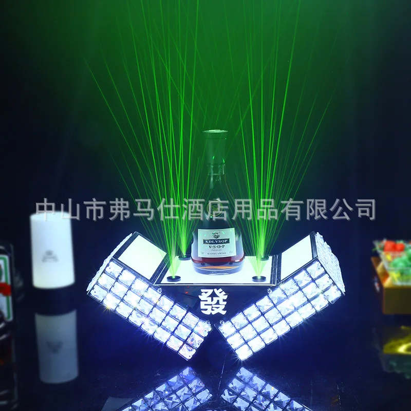 Spade A Champagne King Display Rack for Wine Bar Written Laser XO Wine Rack Display Bar