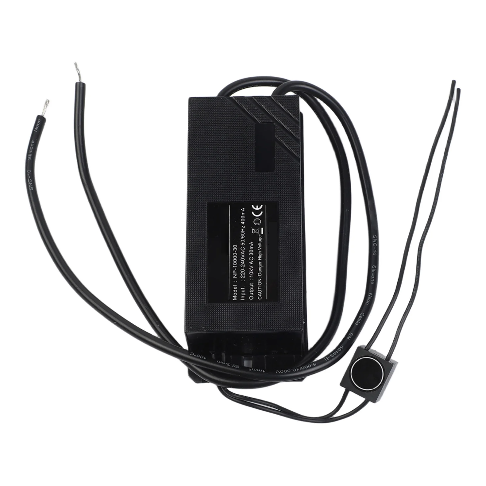220V 10KV 30mA Neon Light Electronic Transformer Power Supply Adapter For Outdoor Signage High Voltage AC Driver Black