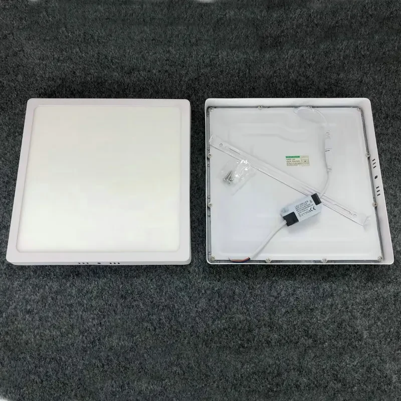 표면 LED 사각 천장등 6W 12W 18W 24W LED 패널등 다운라이트 드라이버 포함 AC85-265V AC110V/220V LED 실내등