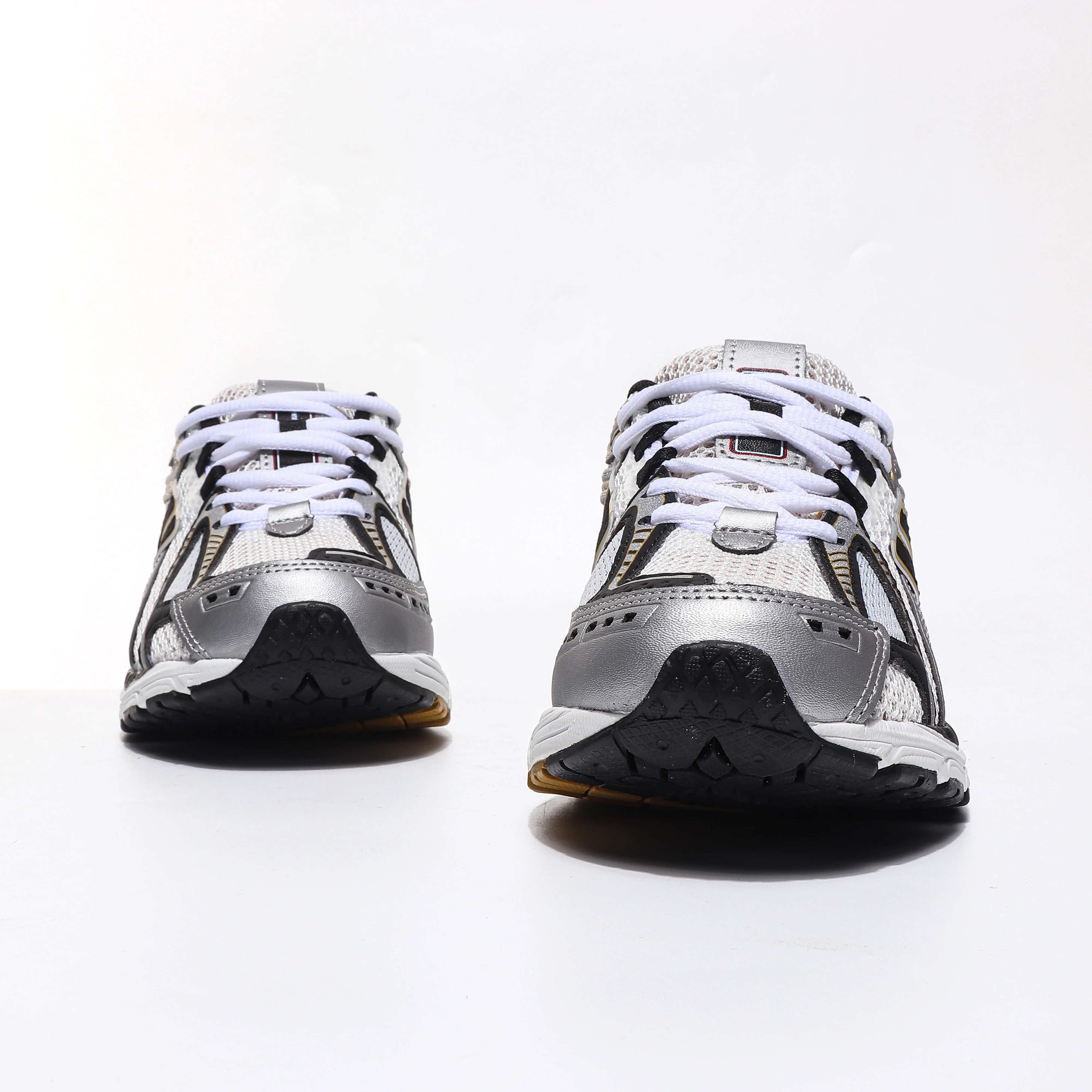 أحذية 1906 للجنسين ذات نعل سميك فضي وأبيض وأصفر: أحذية كاجوال للزوجين للخريف، أحذية رياضية للجري لزيادة الارتفاع #1