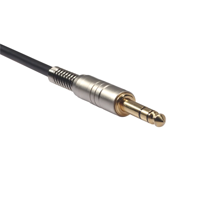 Guitar Cable, Straight Head To 90 Degree Elbow Head 6.35Mm Male To Male Plug Stereo Electric Guitar Audio Cable