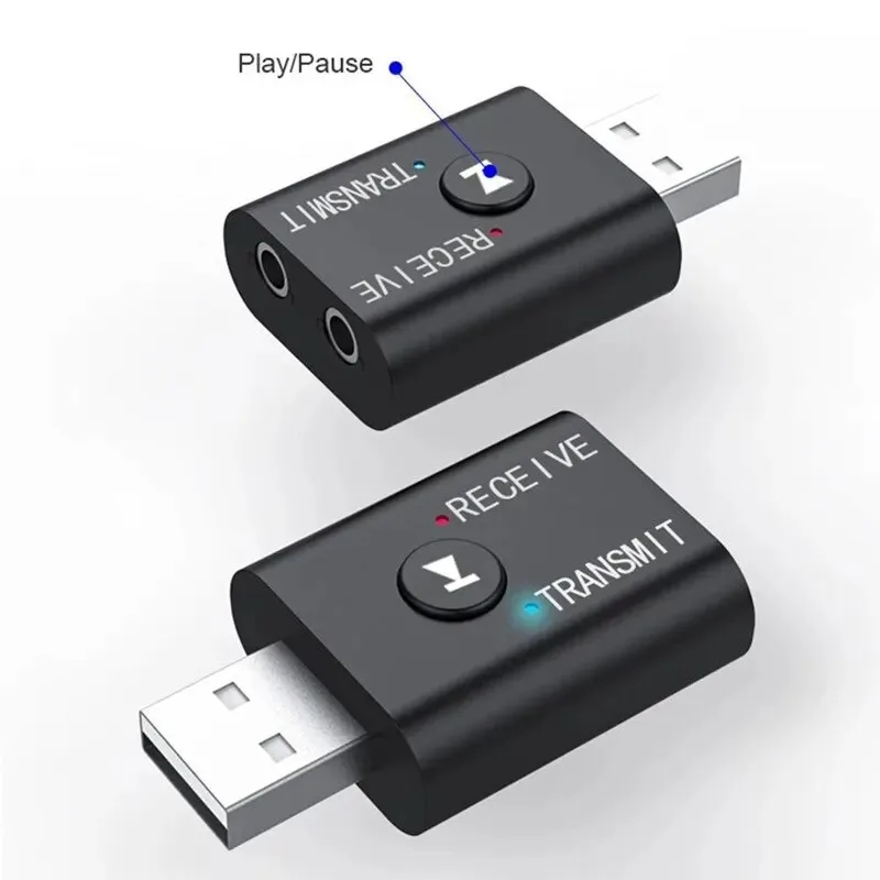 USB Bluetooth Adapter 5.0 For Wireless Speaker Audio Mouse Bluetooth Dongle USB Adapter 2 in 1 Bluetooth Receiver Transmitter