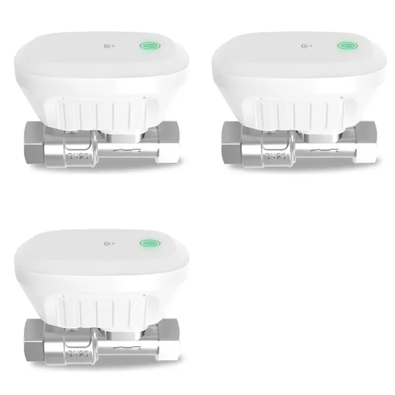 A02M-3X Tuya Smart Wifi Water Valve Water Meter Water Flow Rate Water Temperature Display Controller APP Control EU PLUG