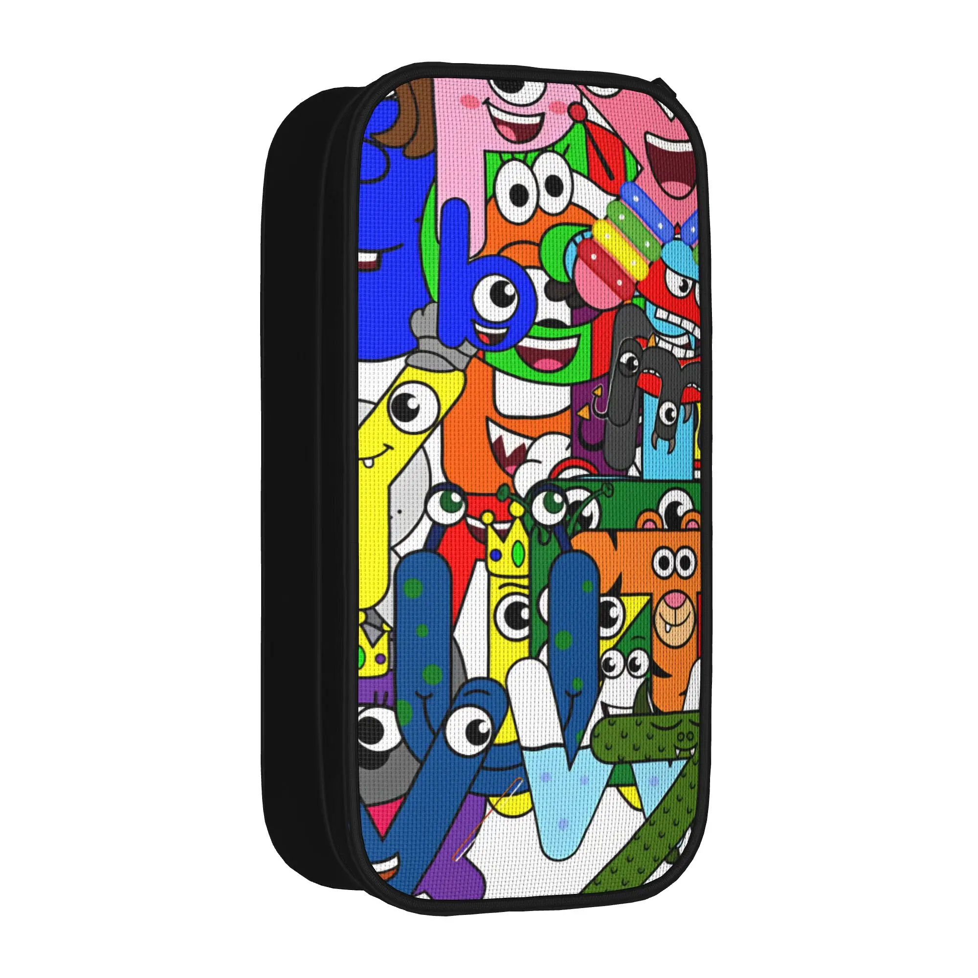 Cool Pencil Case Alphabet Lores  Pen Box  Back To School Pencil Cases Boy Girl Double Layer Printed Stationery Organizer