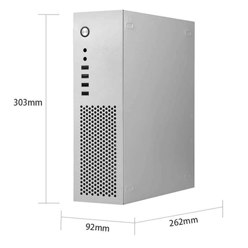 SKTC A10 7.3L Mini MATX24X24 HTPC funda de ordenador pequeña fuente de alimentación 1U