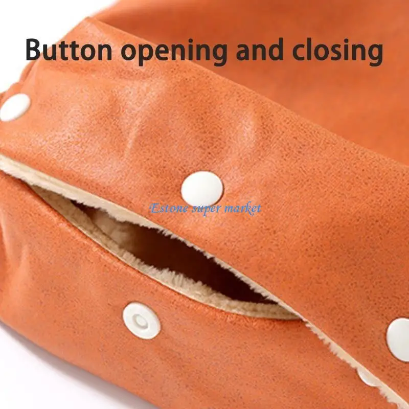 090B قفازات سميكة مبطنة بالقطيفة لعربات الأطفال مزودة بأزرار لسهولة الاستخدام #2