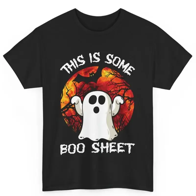 Ghost This Is Some Boo Sheet Creepy Halloween Costume Cotton T Shirt