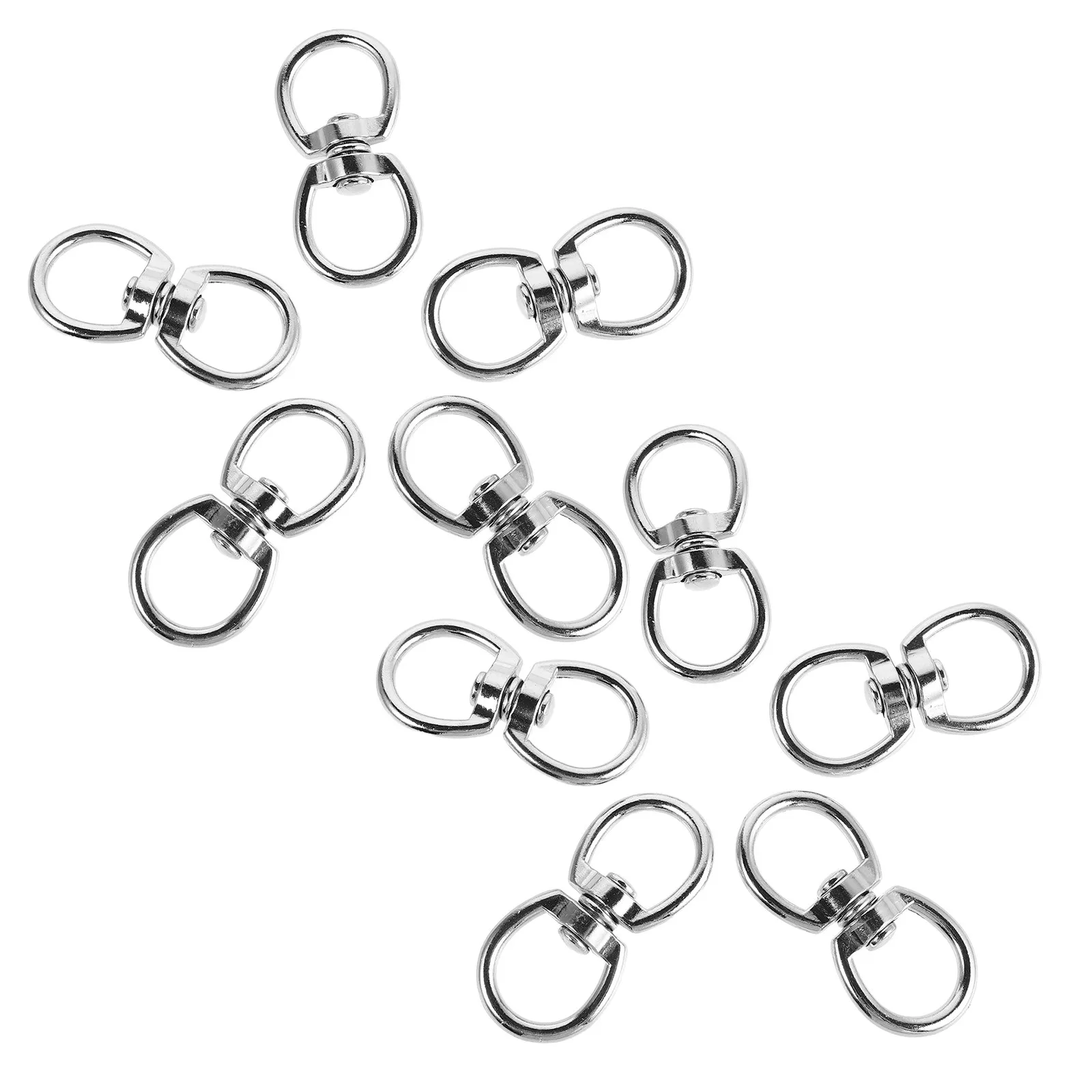 10Pcs Metal Figure 8 Swivel Hook Rotating Dual Eye Hanging Hook Weatherproof for Outdoor Plant Hanger Wind Chimes Bird Feeders