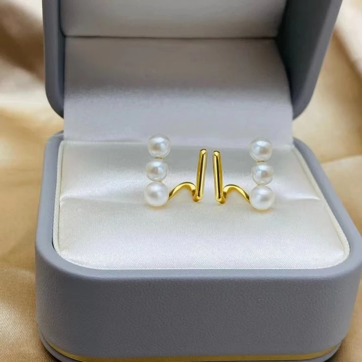 

Серьги из стерлингового серебра 925 пробы, фурнитура для крепления, базовые монтажные детали, аксессуар для жемчуга 4-5 мм