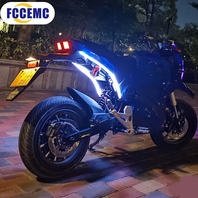 2 szt. Kierunkowskazy motocyklowe LED światła do jazdy dziennej światło tylne DRL wodoodporny pasek dekoracyjny światło hamowania płynące