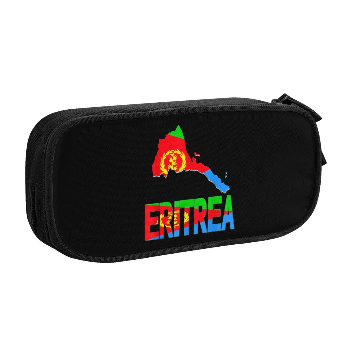 Customized Eritrea Map Eritrean Flag Kawaii Pencil Cases Girls Boys Large Capacity Pencil Bag School Accessories