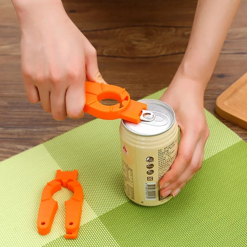 Creative Plastic Can Opener Multi-functional Manual Non-slip Canned Drink Kitchen Gadgets Bar Party Lady Portable Bottle Opener