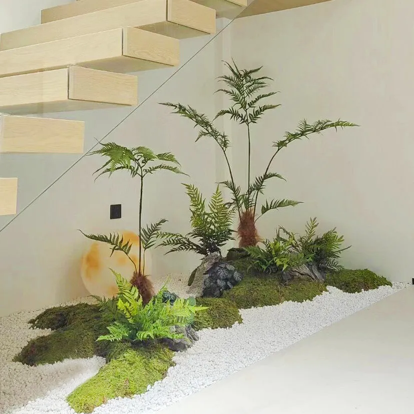 New Chinese-style simulated golden silk fern simple artistic conception plant green plant landscaping